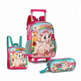 Kit Escolar Nini con Mochila Trolley, Lonchera y Estuche | Clio