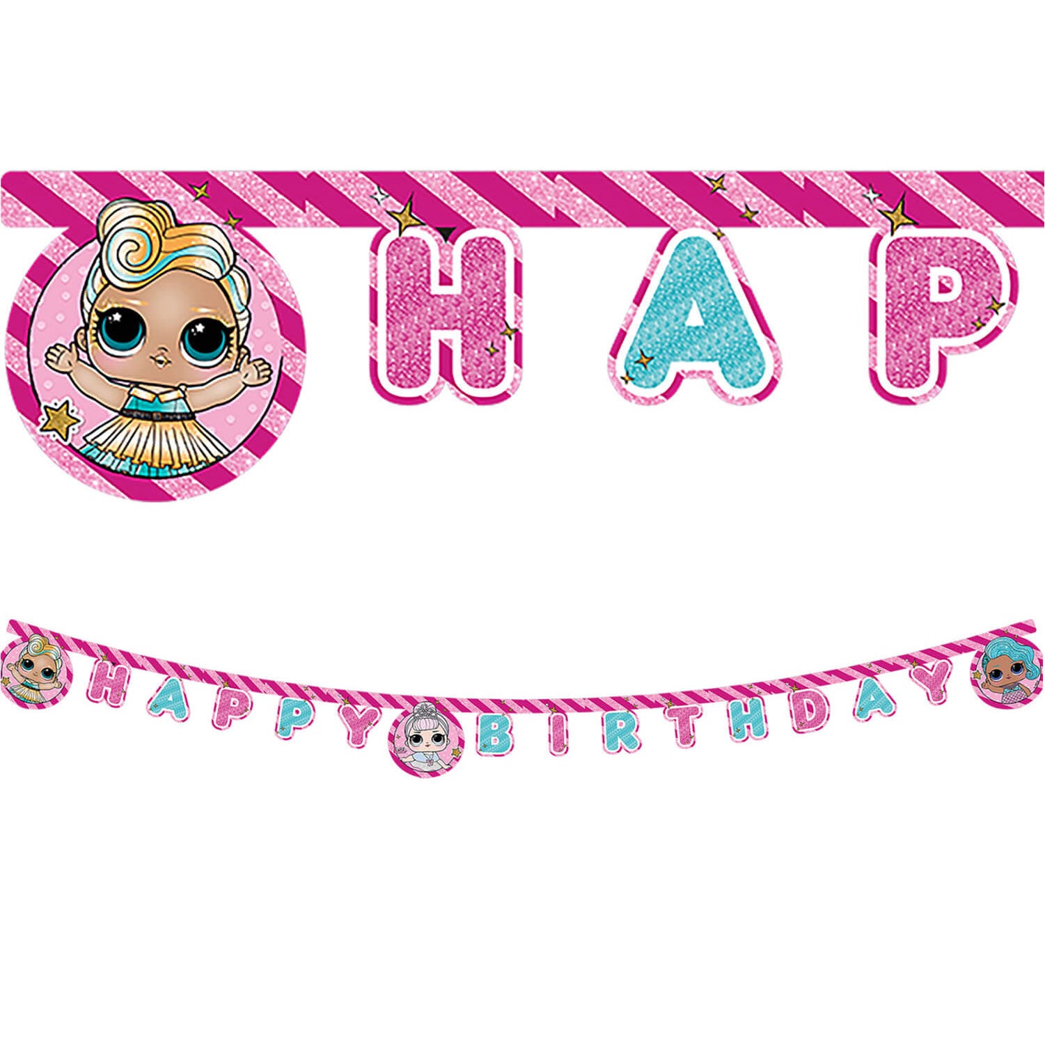 90863 Banner de papel recortado Happy Birthday 1UN