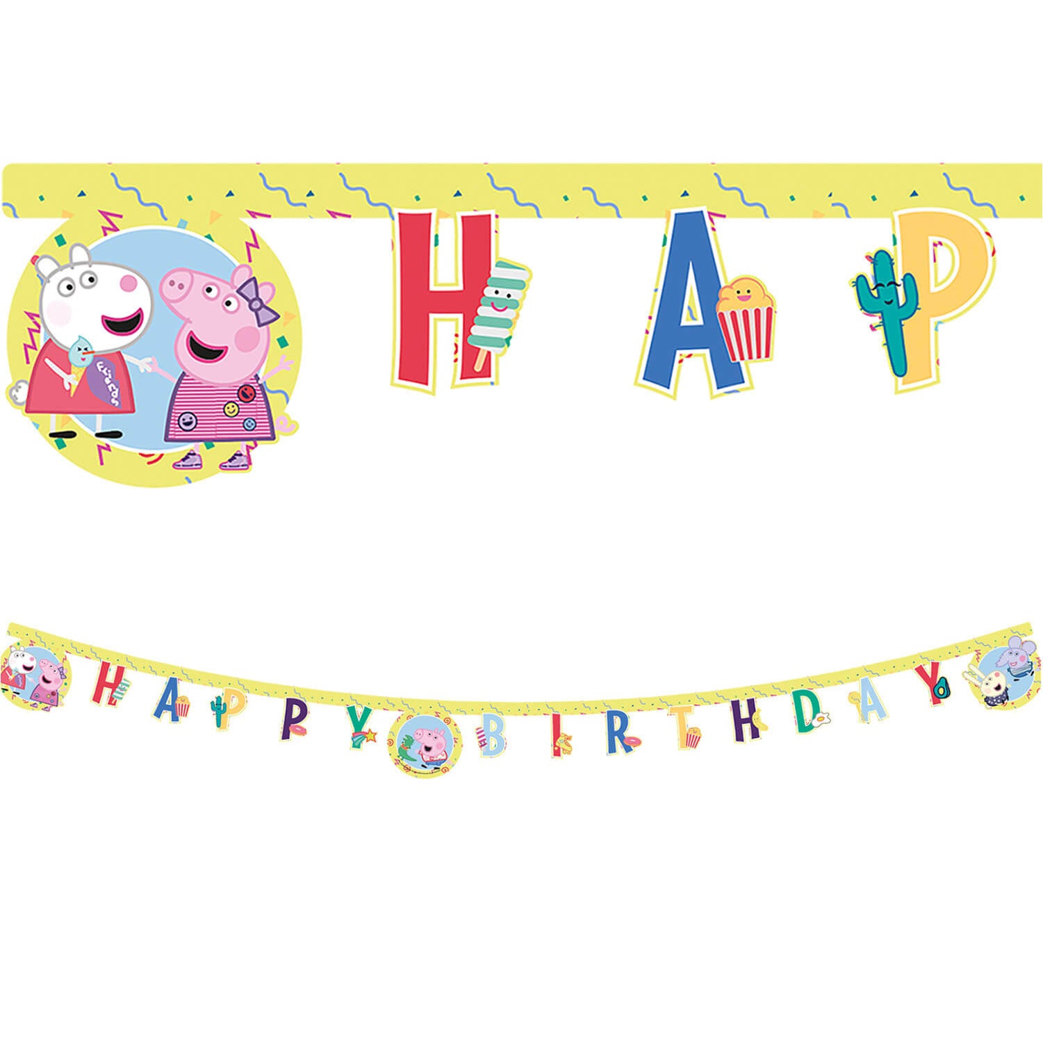 91103 Banner de papel recortado Feliz Aniversário 1UN
