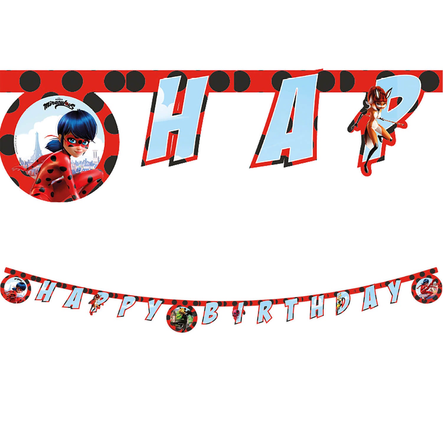 91350 Banner de papel recortado Happy Birthday 1UN