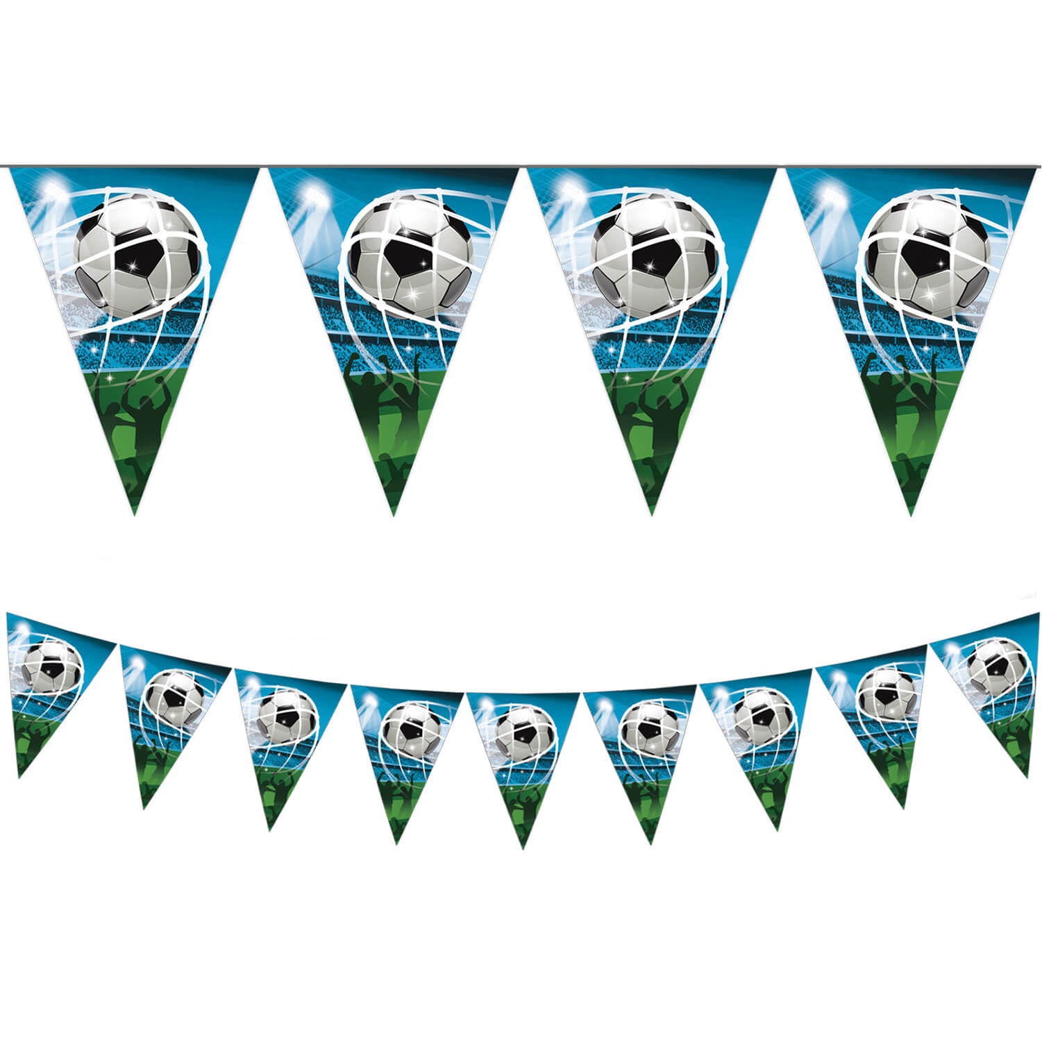 93750 Banner de bandeira triangular de papel FSC (9 bandeiras) 1UN