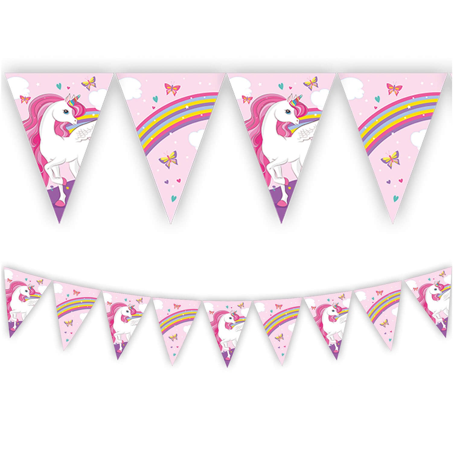 93763 Banner de bandeira triangular de papel FSC (9 bandeiras) 1UD
