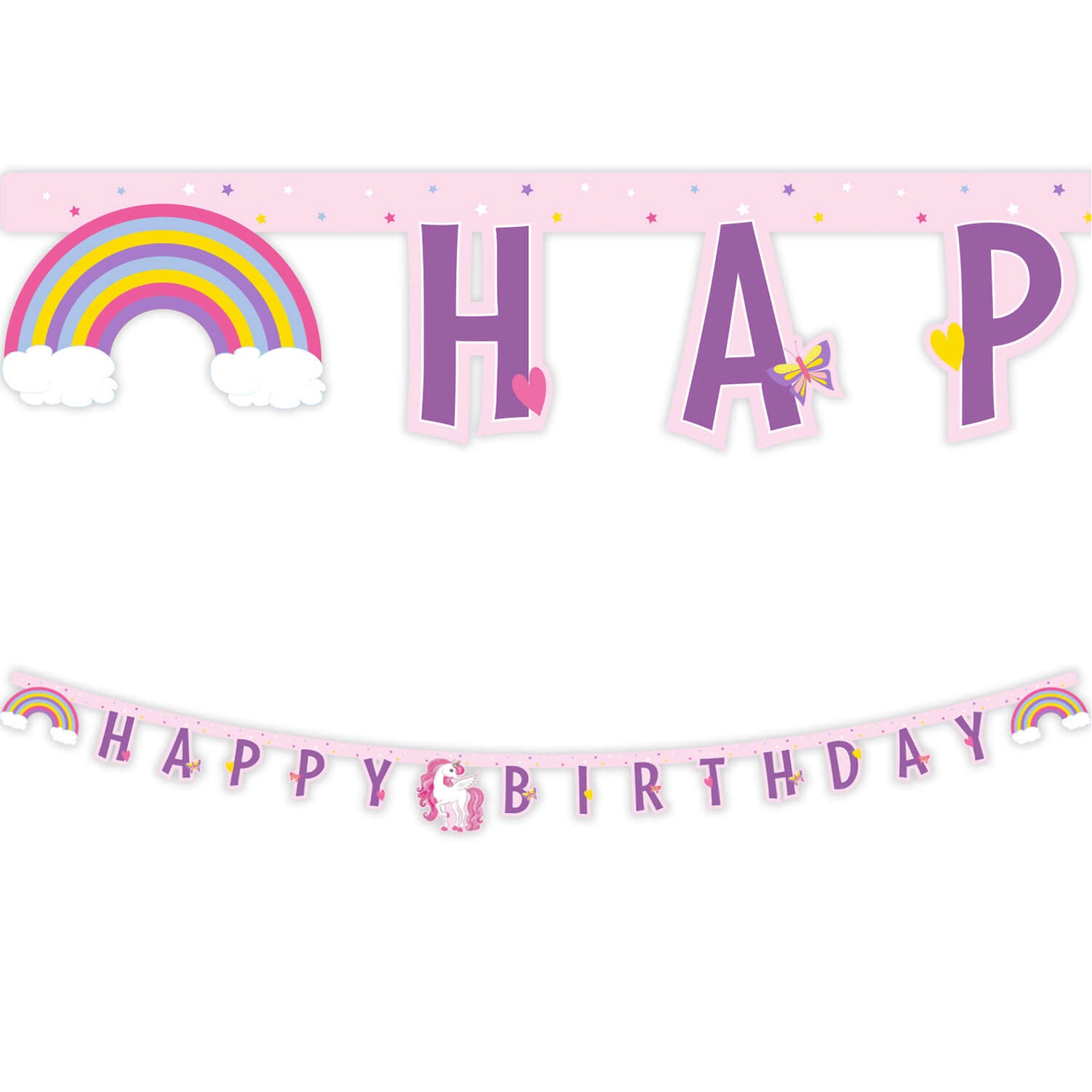 93764 Banner de papel recortado FSC Happy Birthday 1UD