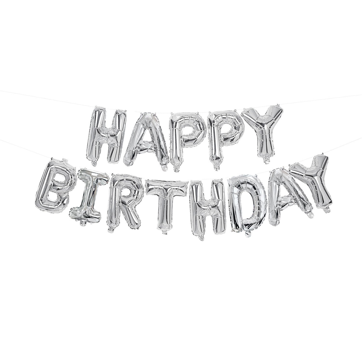 93791 Balões de folha de prata Happy Birthday 1UN