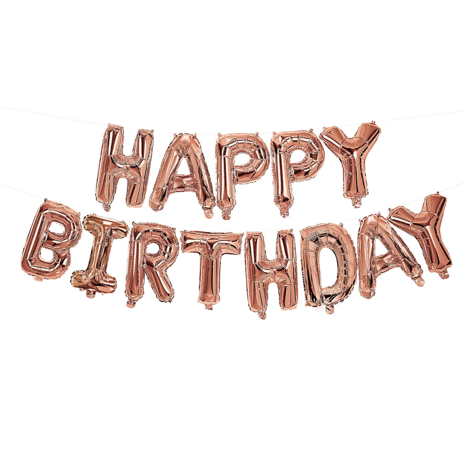 93792 Balões de folha de ouro rosa Happy Birthday 1UN