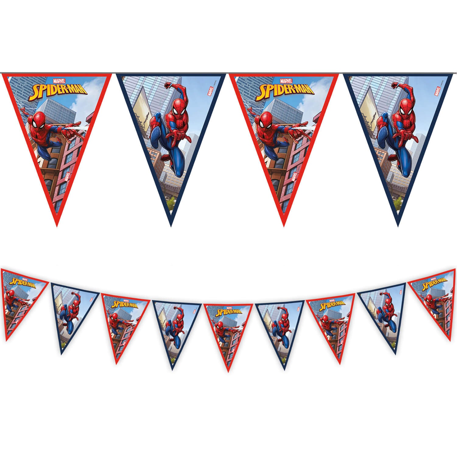 93867 Banner de bandeira triangular de papel FSC (9 bandeiras) 1UN