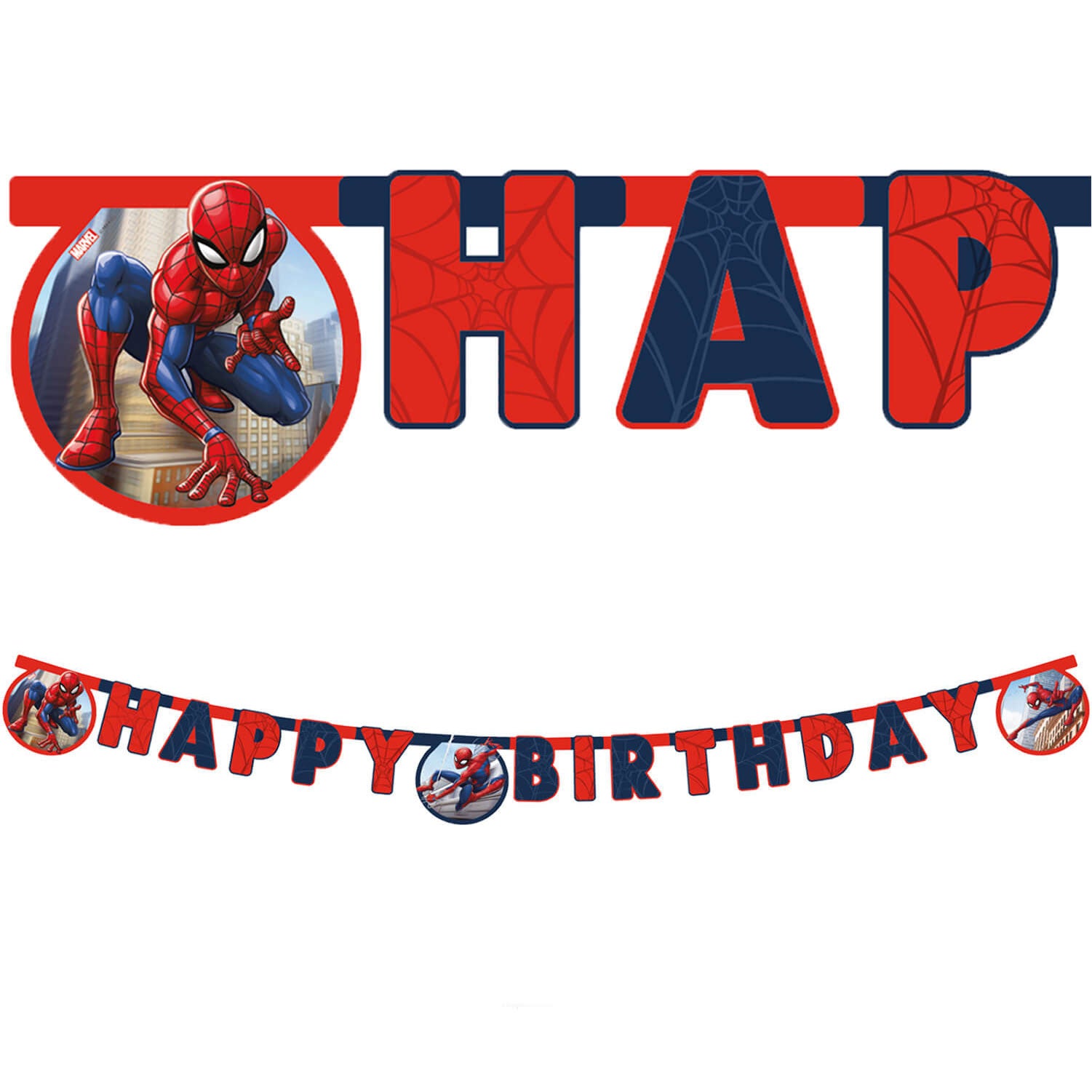 93868 Banner de papel recortado FSC Happy Birthday 1UN