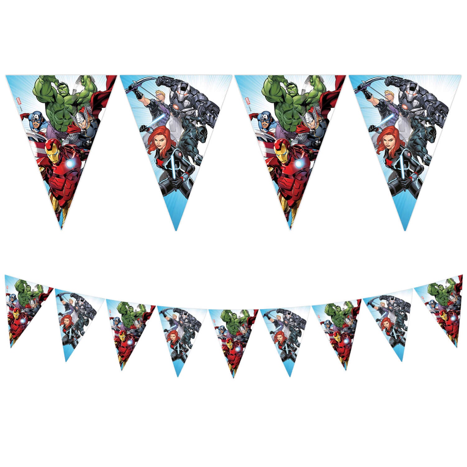 93875 Banner de bandeira triangular de papel FSC (9 bandeiras) 1UN