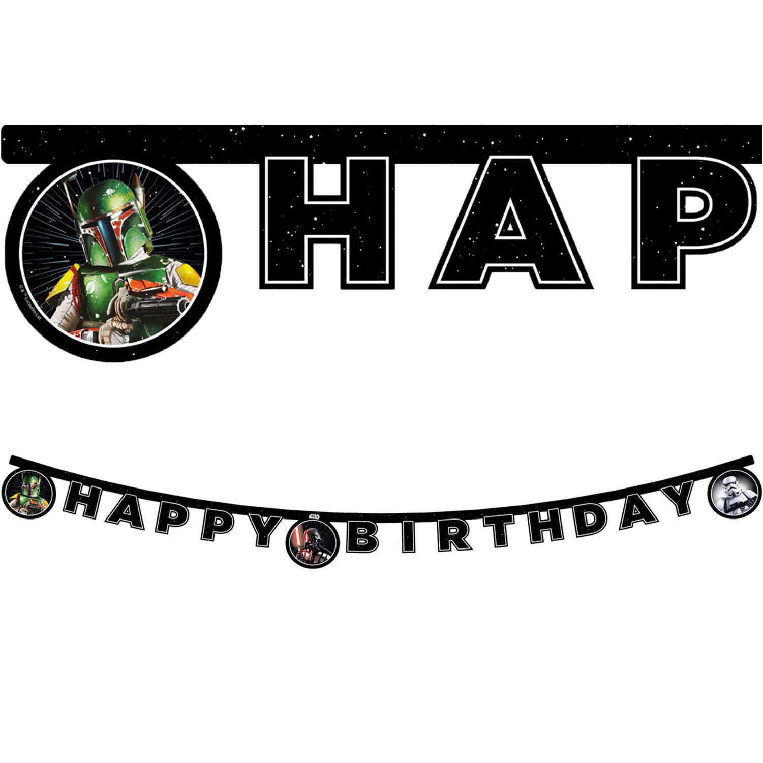 93884 Banner de papel recortado FSC Happy Birthday 1UN