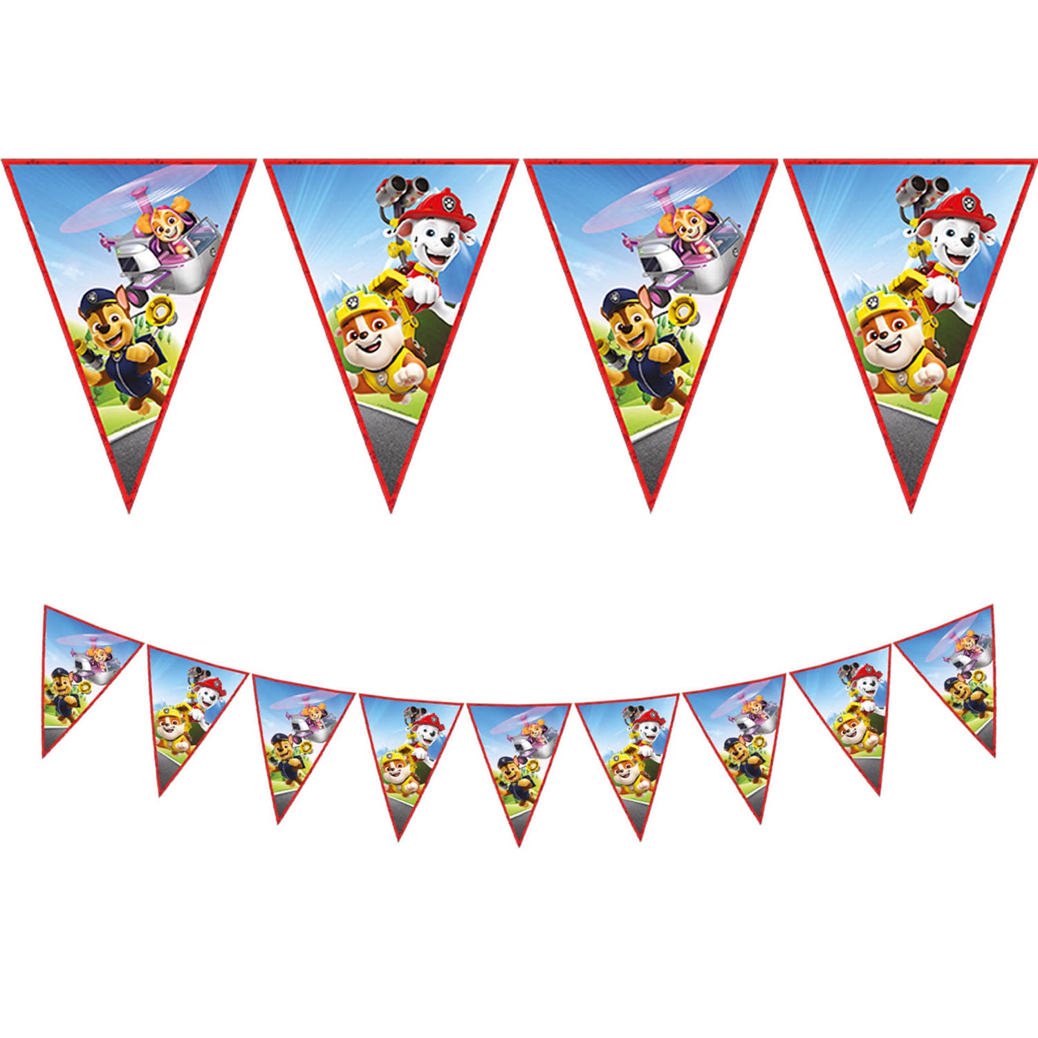 95606 Banner de bandeira triangular de papel FSC (9 bandeiras) 1UN