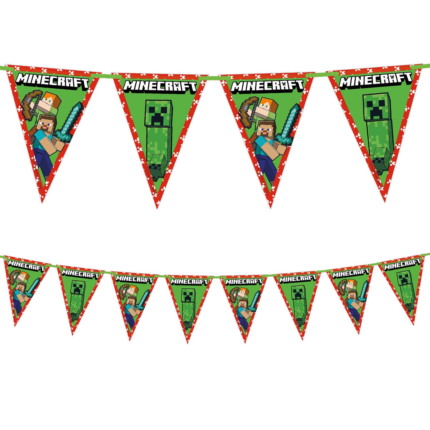 95661 Banner de bandeira triangular de papel FSC (9 bandeiras) 1UN