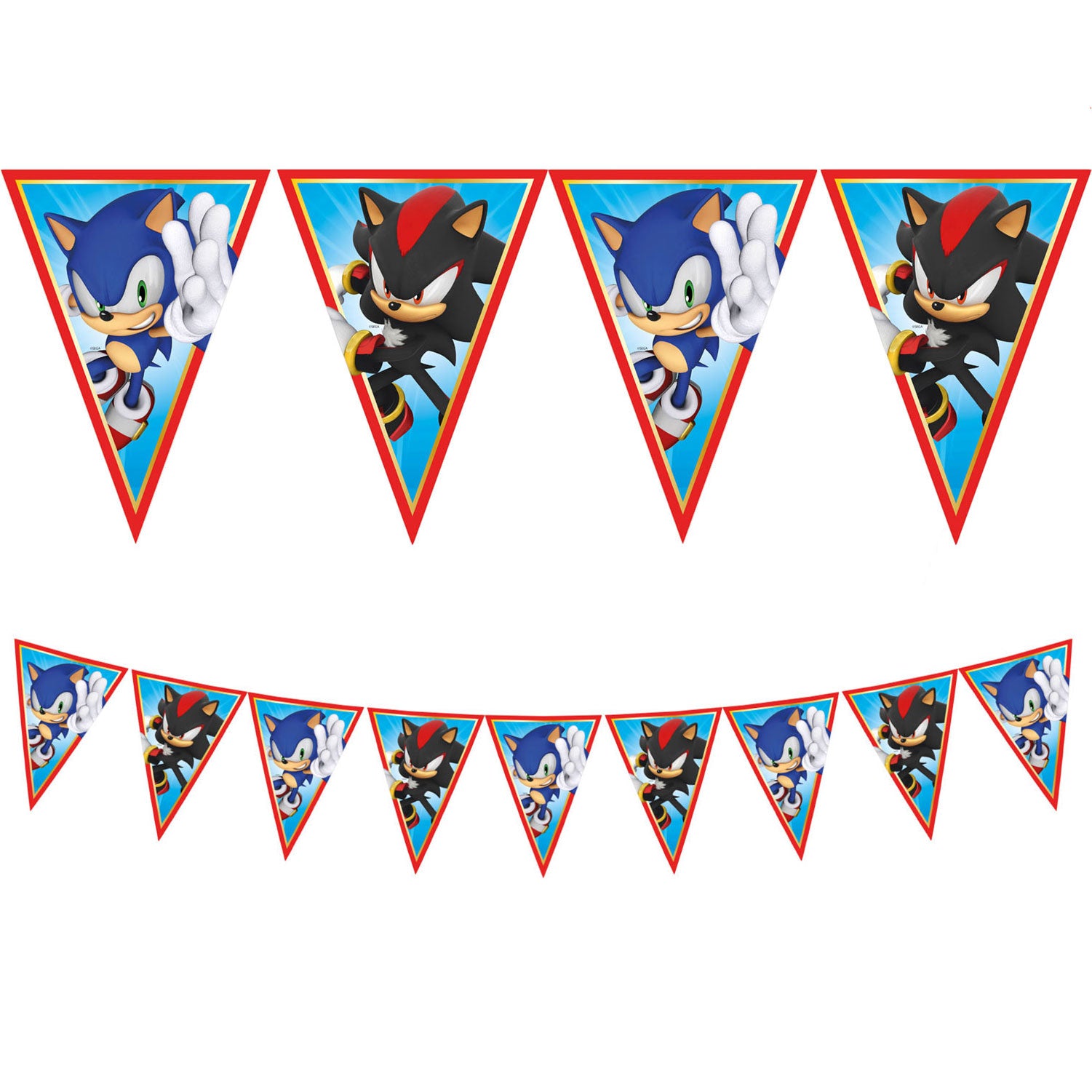 95667 Banner de bandeira triangular de papel FSC (9 bandeiras) 1UN