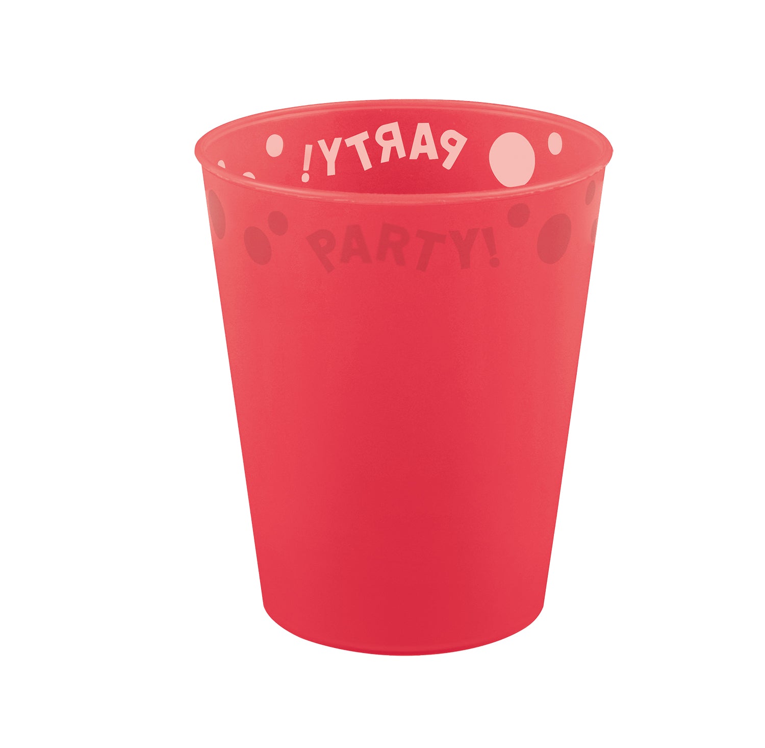 96197 Copo Party Reutilizável Semitransparente 250ml Vermelho 1UN