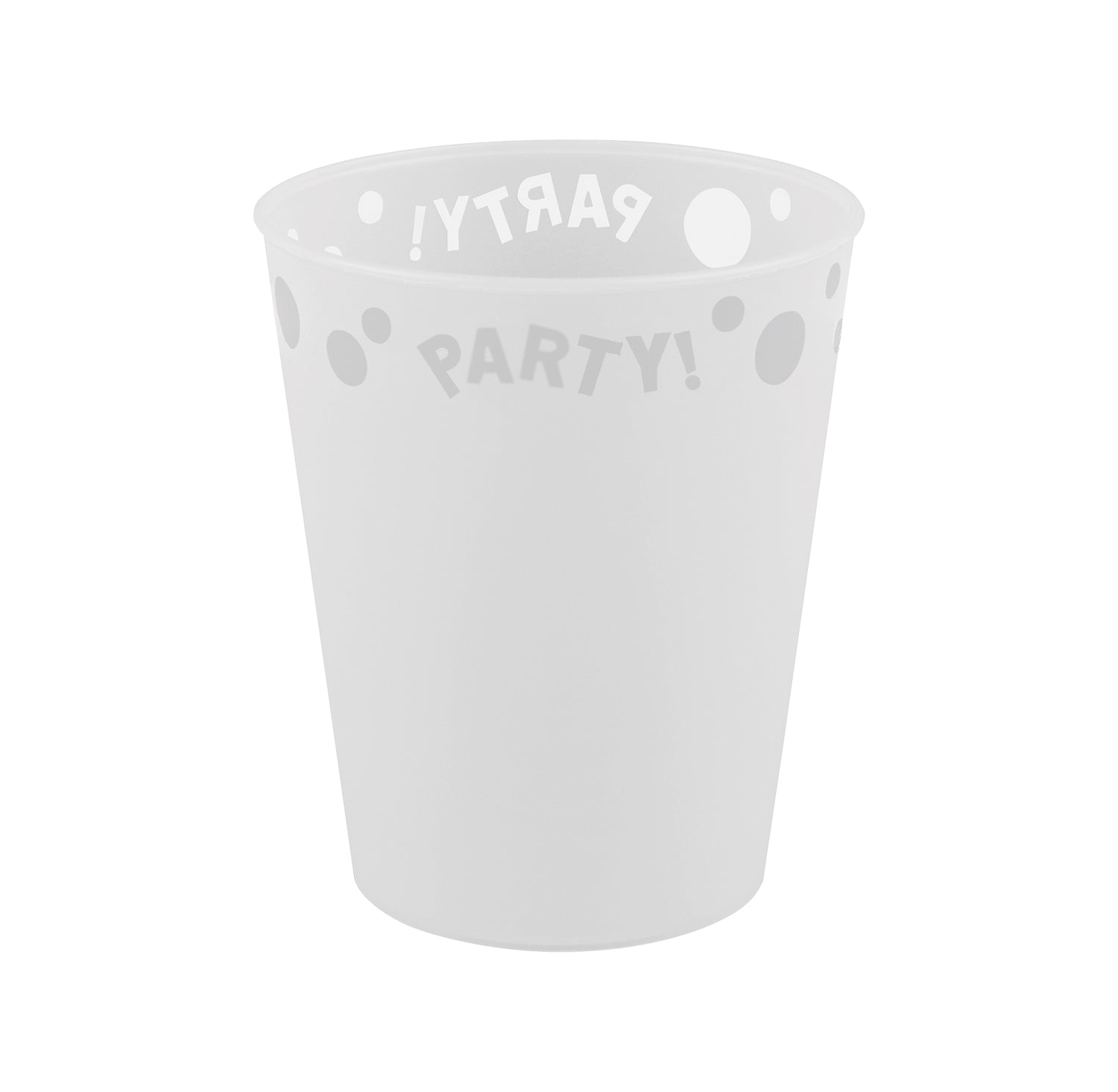 96200 Copo Party Reutilizável Semitransparente 250ml Prata 1UD