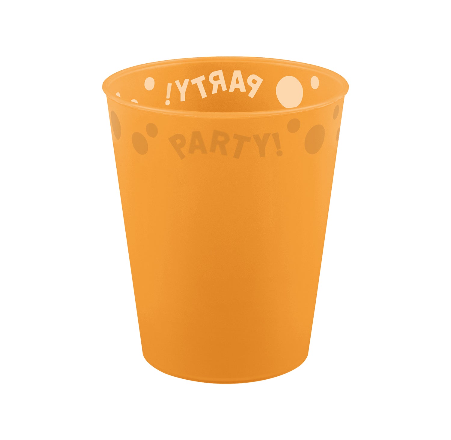 96201 Copo Party Reutilizável Semitransparente 250ml Laranja 1UN