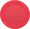 96210 Prato Semitransparente Reutilizável Festa 21cm Vermelho 1UN