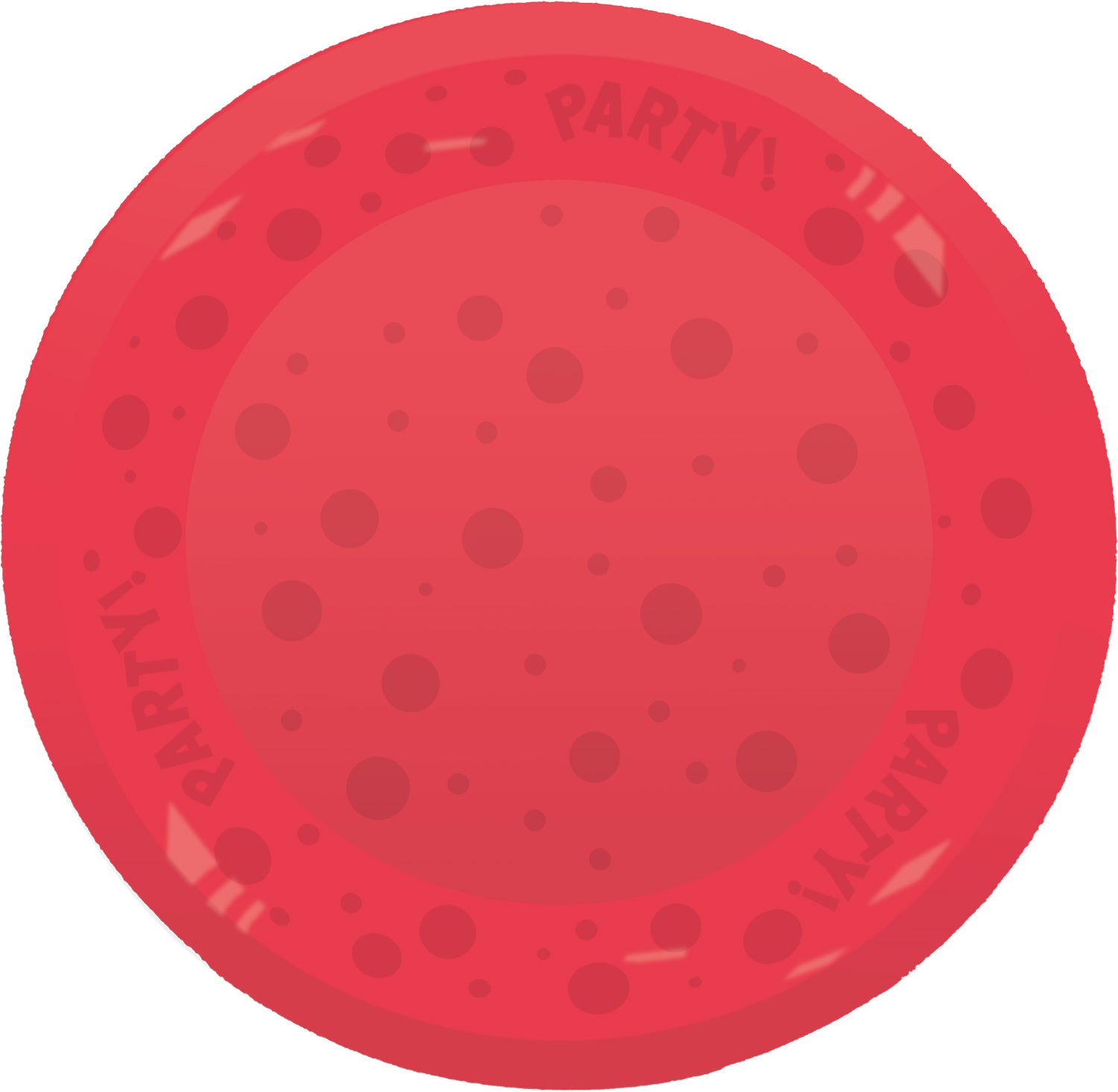 96210 Prato Semitransparente Reutilizável Festa 21cm Vermelho 1UN