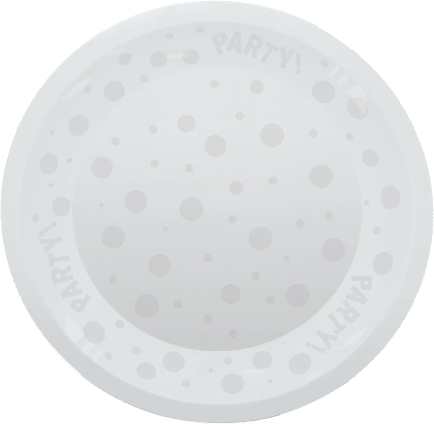 96213 Prato Semitransparente Reutilizável Festa 21cm Prata  1UD