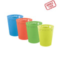 96461 Copo Party Reutilizável Semitransparente 250ml Multecor 4UDS
