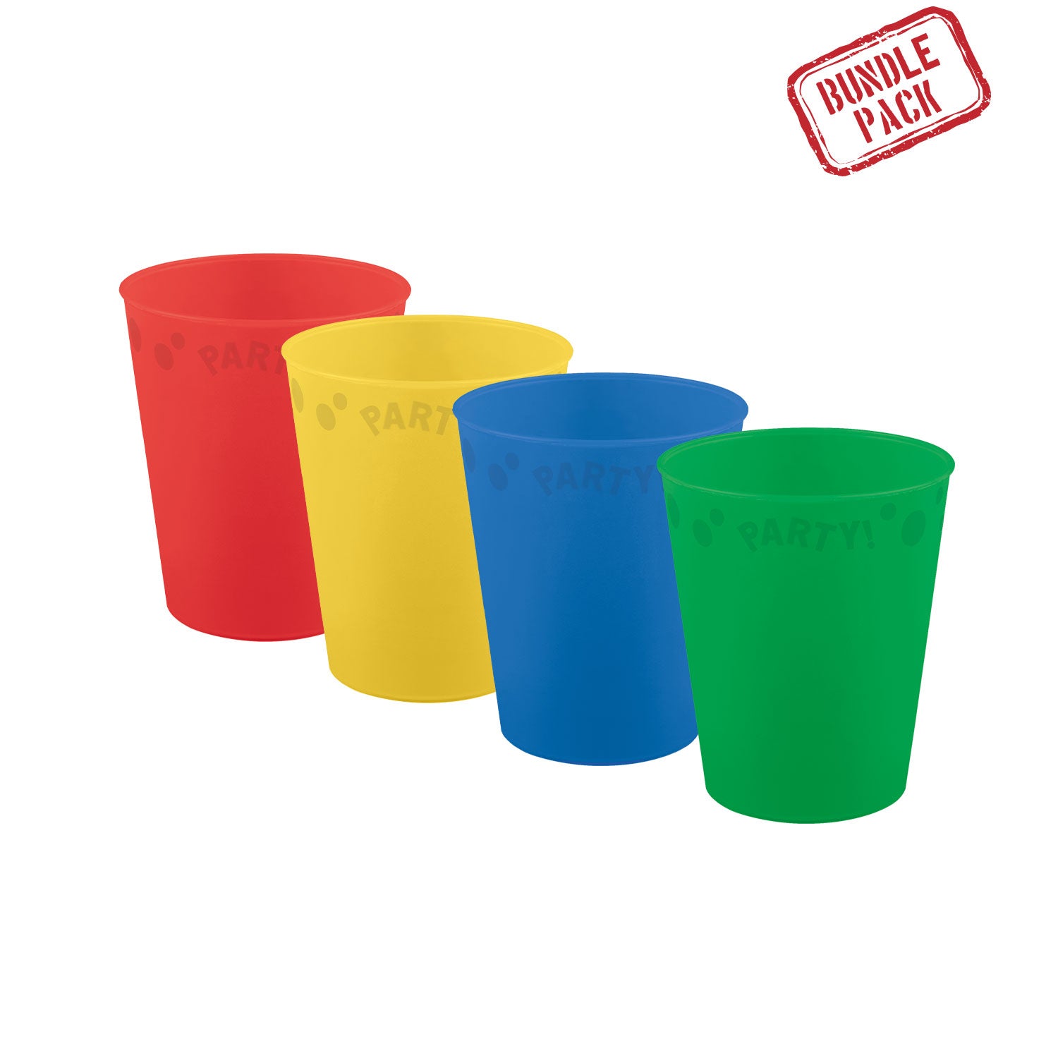96696 Copo Reutilizável Festa 250ml Cores Brilhantes Mistas  4UDS