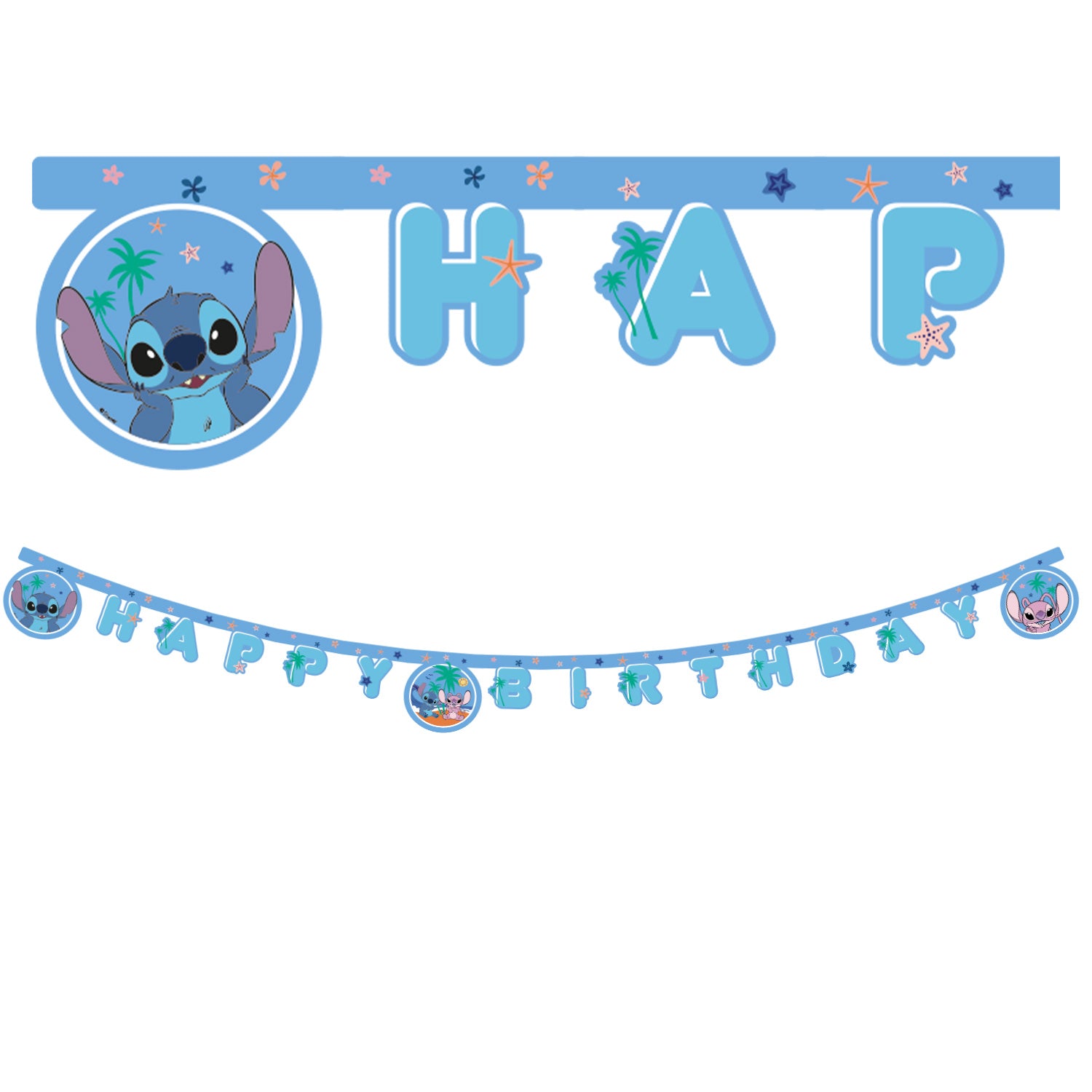 96912 Banner de papel recortado Happy Birthday
