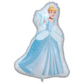 97179 Princess Cinderella Shaped Supesize Foil Balloon 97x75cm