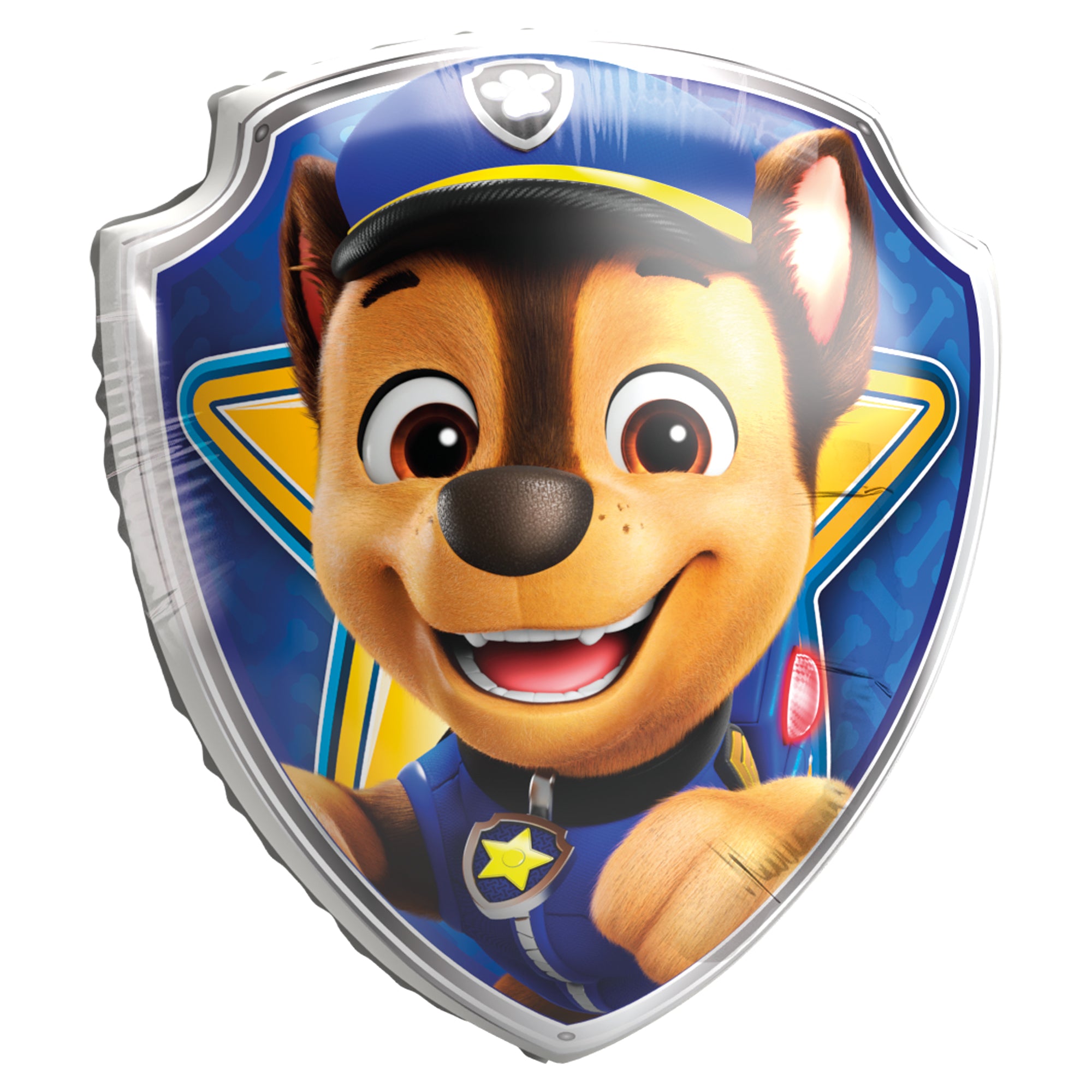 97180 Paw Patrol - Chase Shaped Supersize Foil Balloon 68x75cm