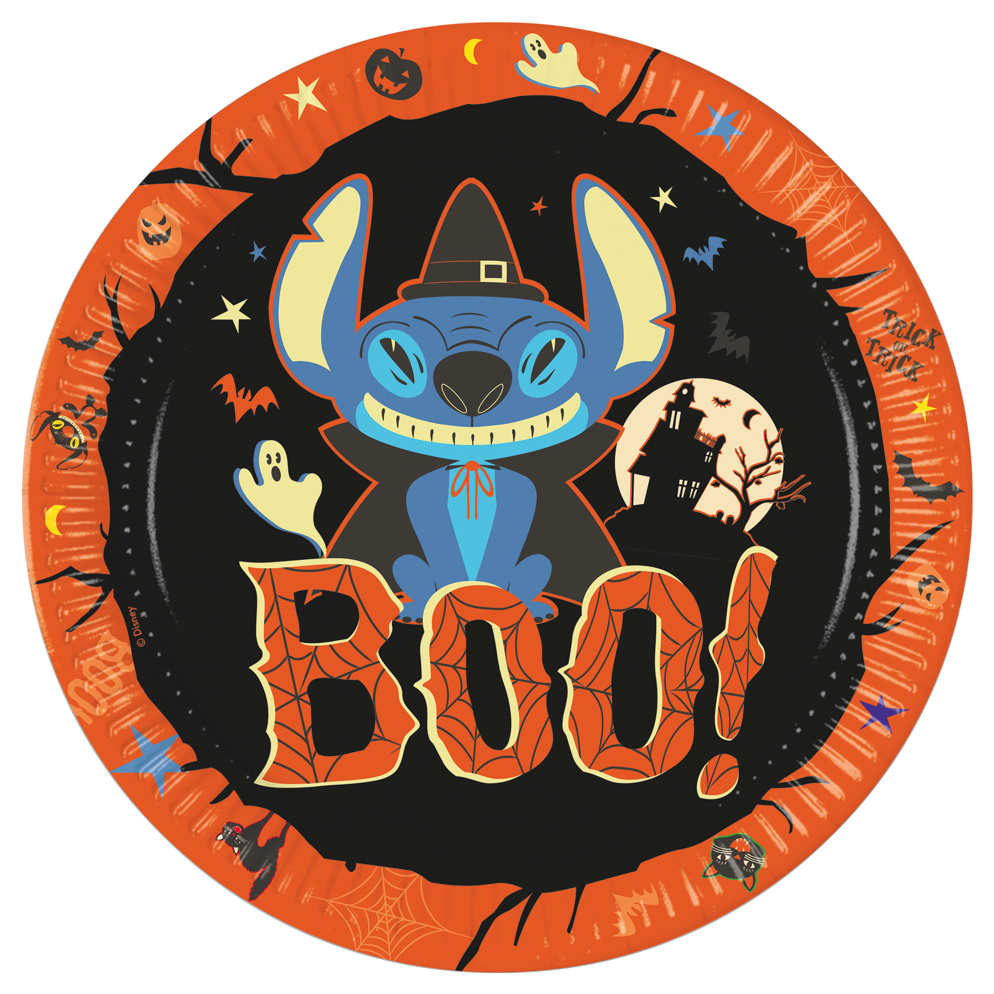 97826 8 Paper Plates 23cm STITCH HALLOWEEN