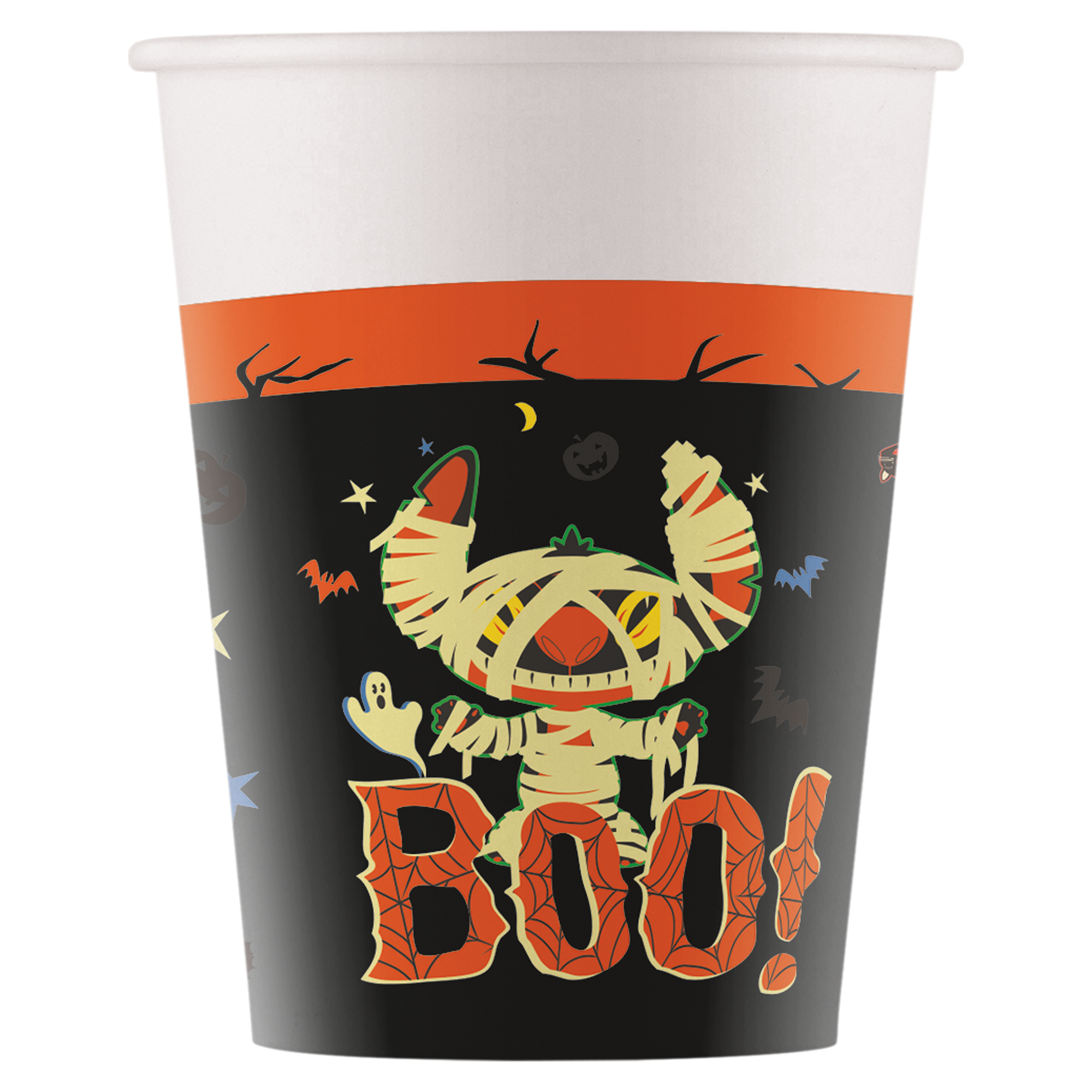 97827 8 Paper Cups 200ml STITCH HALLOWEEN