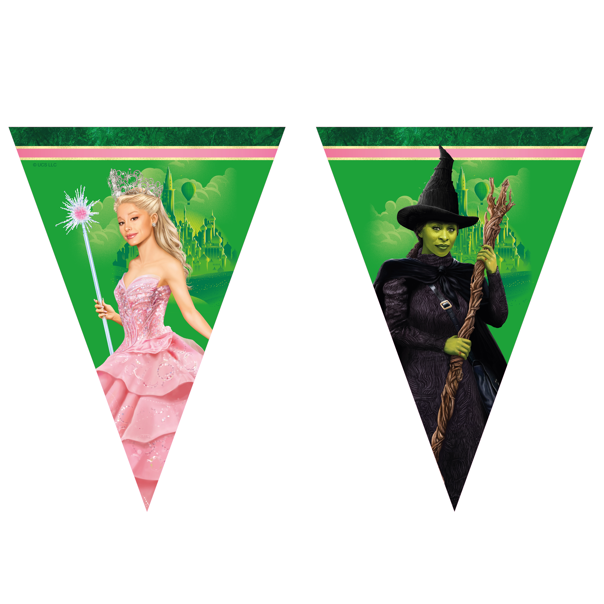 98290 FSC Paper Triangle Flag Banner (9 Flags)