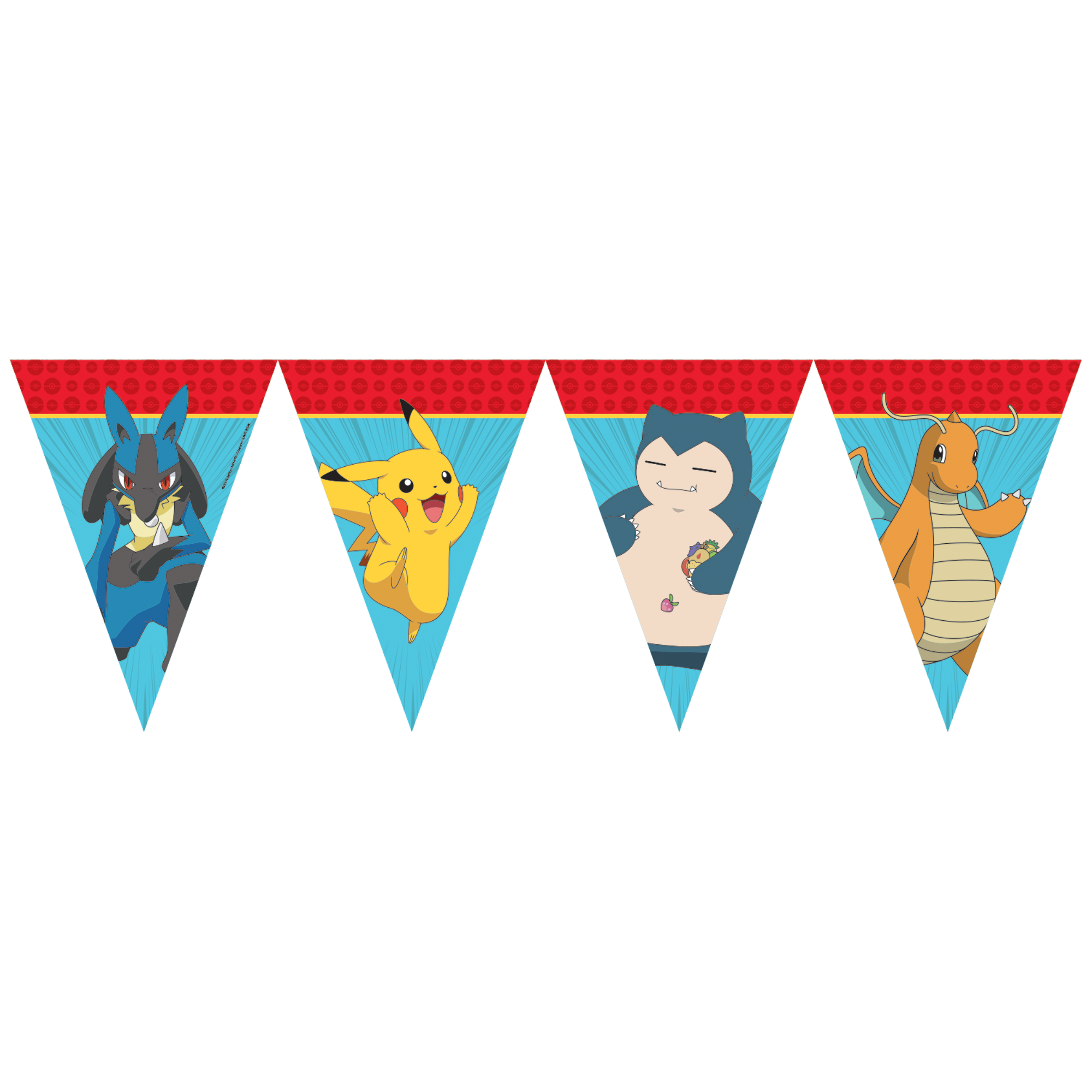 98400 1 Paper Triangle Flag Banner POKEMON DEC. PARTY TPC INTERNAT