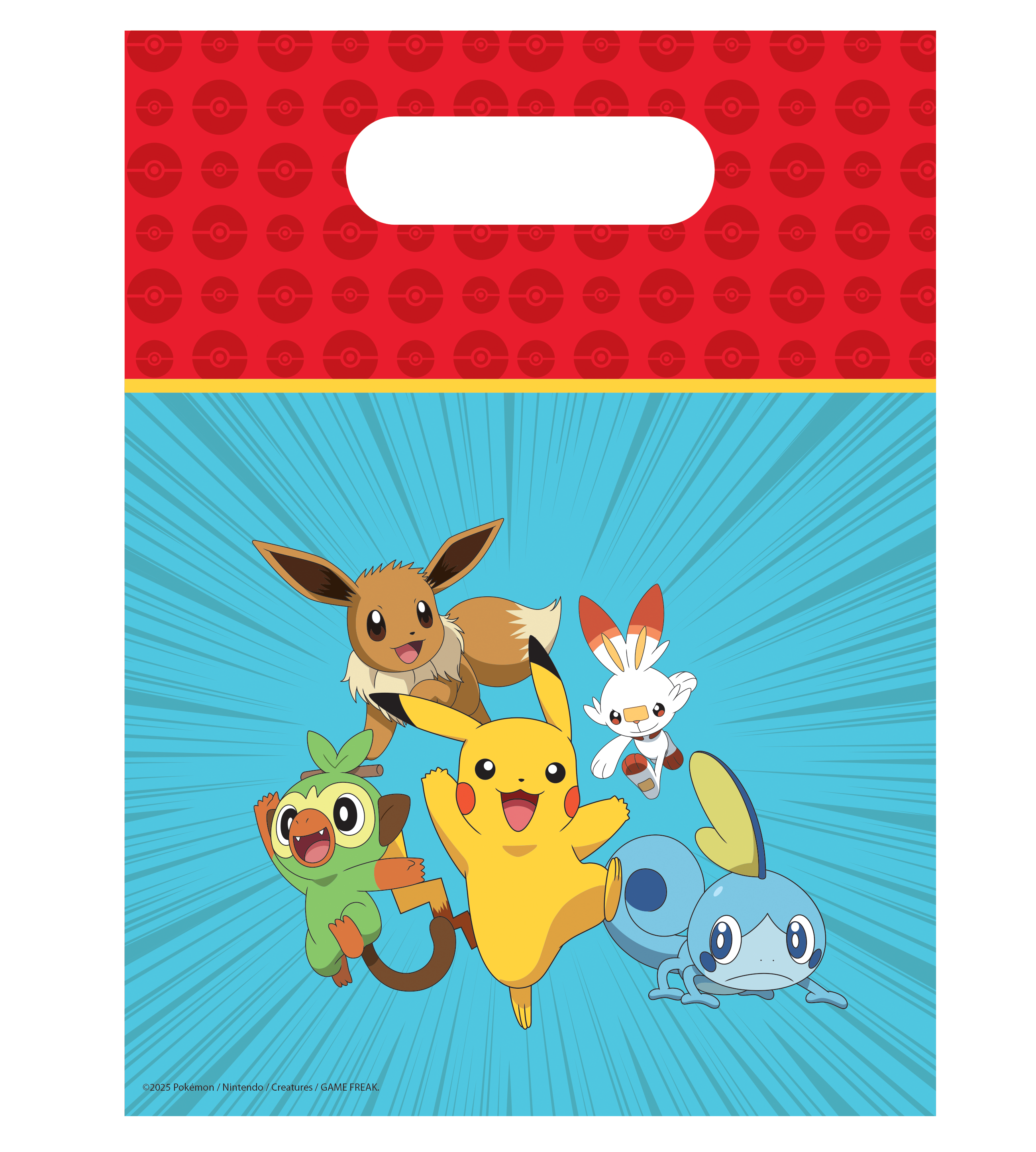 98418 "6 Plastic bags POKEMON TPCI DECORATA PARTY "