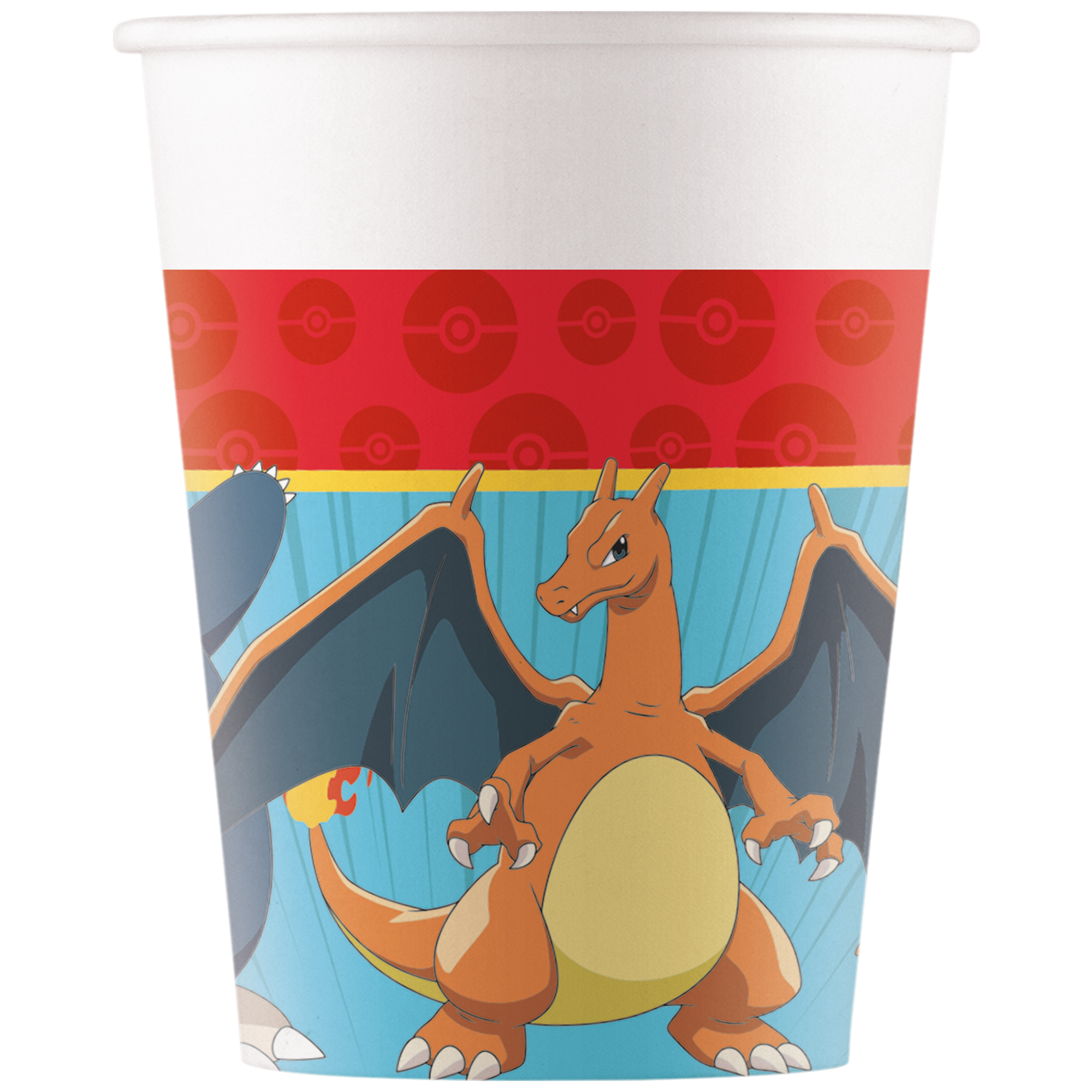 98621 6 Paper Cups 200ml POKEMON DEC. PARTY TPC INTERNATIONAL  FSC