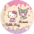 98624 6 Paper plates 23cm HELLO KITTY & KUROMI FSC SANRIO GEN