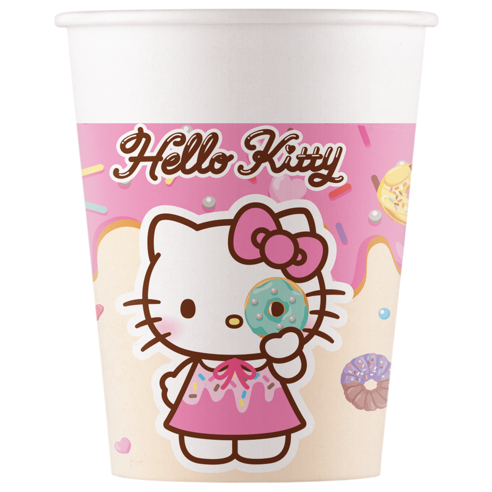 98625 6 Paper cups 200ml HELLO KITTY & KUROMI FSC SANRIO DECORATA