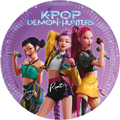 98848 6 Paper Plates 19.5cm  K-POP DEMON HUNTERS FSC NETFLX