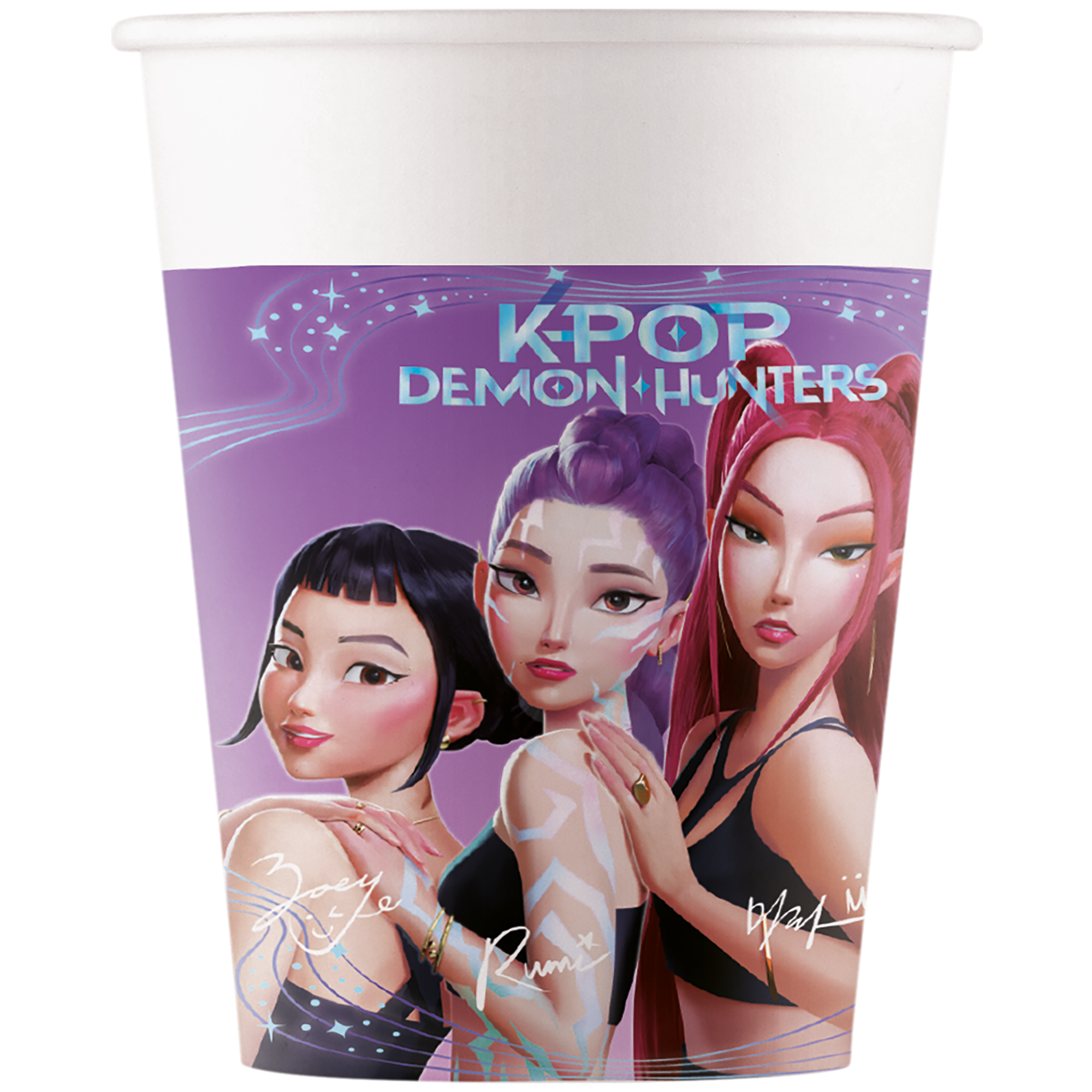 98849 6 Paper Cups 200ml K-POP DEMON HUNTERS FSC (WM) NETFLIX