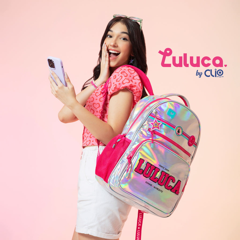 LULUCA MOCHILA DE COSTAS PRATA LU24012