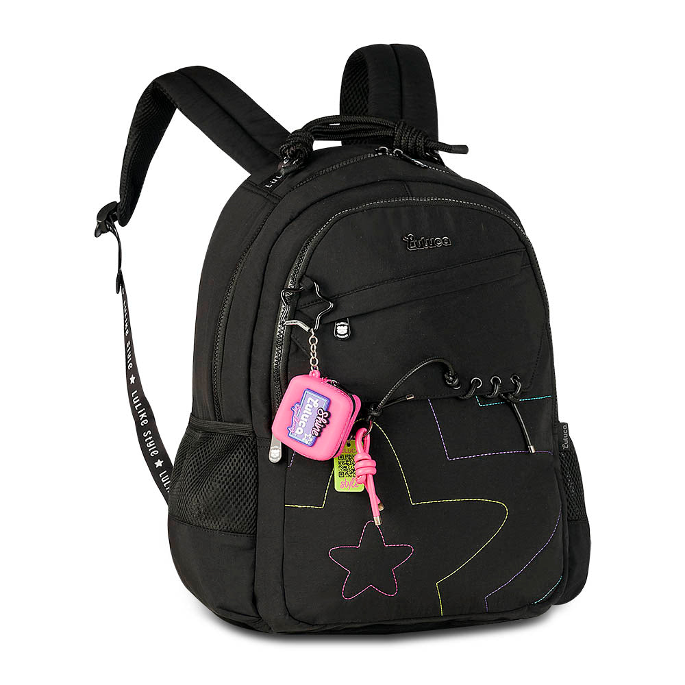 LULUCA Mochila 17.5P preto LU27030