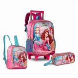 Kit Escolar de Princesas con Mochila Trolley, Lonchera y Estuche | Clio