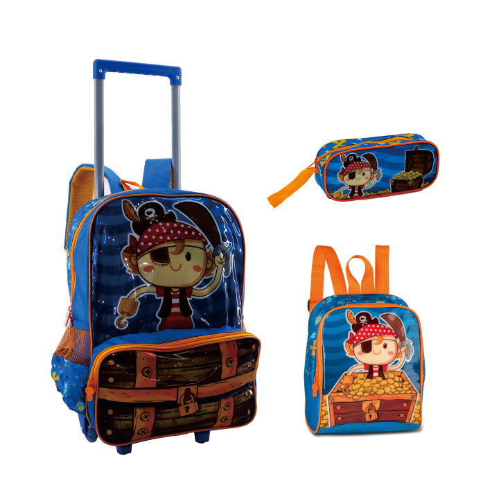 Piratinha conjunto 3 peças Azul  PT3072KT