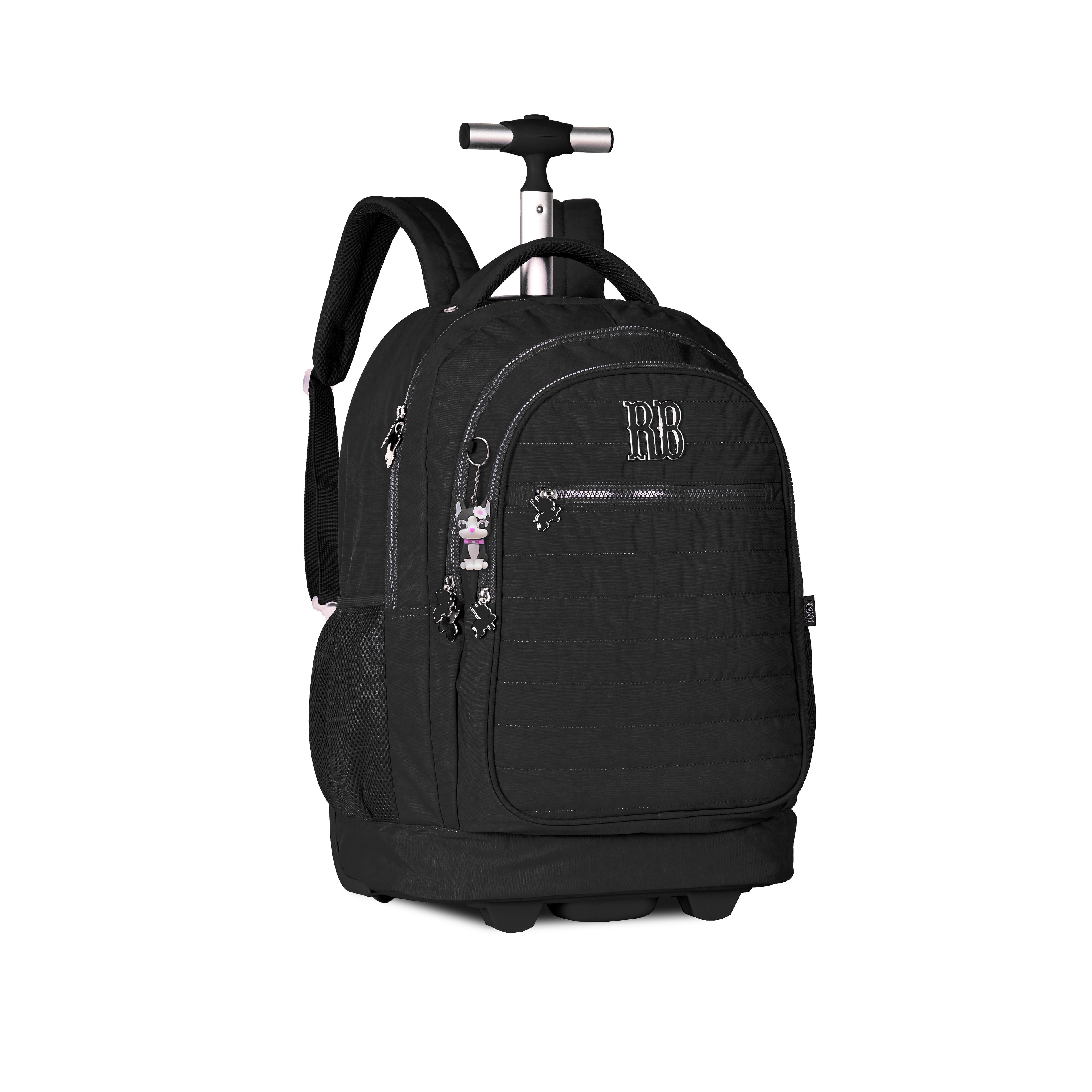 REBECCA BONBON MOCHILA TROLLEY PRETO 18.5" RB2090